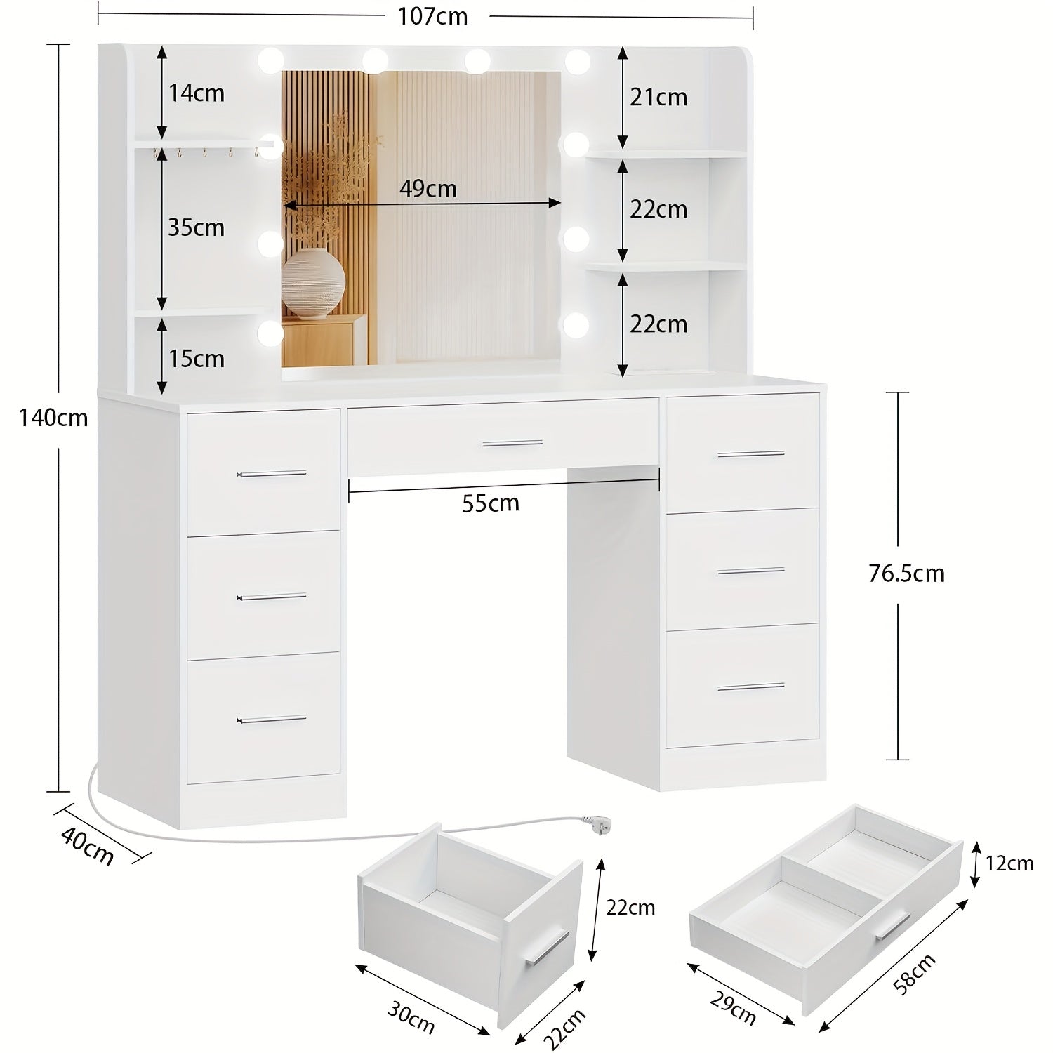 Lumière Beauty Desk