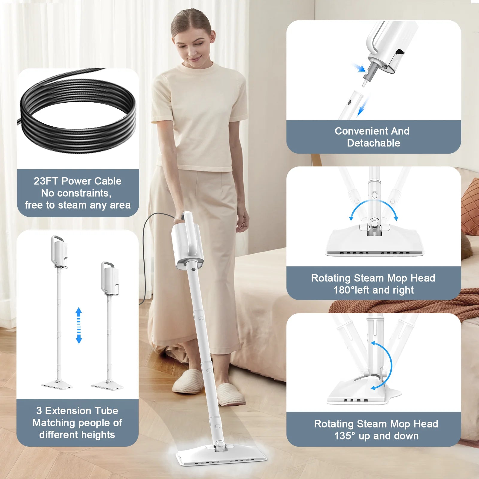 Cleanova One-up plus elektrische dweil / stoomreiniger