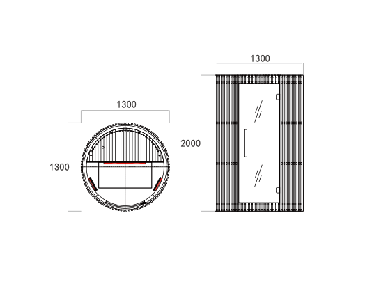 Aurora Duo Black Edition - Infraroodsauna